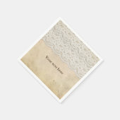Vintage Spitzen Rustikale Romantik Hochzeit Napkin Serviette (Ecke)
