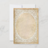 Vintage Spitzen Rustikale Romantische Tischnummer (Rückseite)