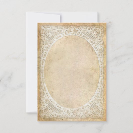 Vintage Spitzen Rustikale Romantische Tischnummer  (Rückseite)