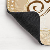 Vintage Spitzen-Schmuckmonogramm-Mauspad Mousepad (Ecke)