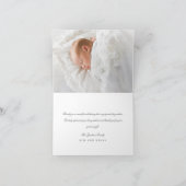 Vintage Spitzen Taufe Foto Dankeschön Karte (Innenseite)