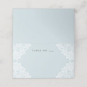 Vintage Spitzen-Taufzelt-Platzkarten Platzkarte (Außenseite Aufgefaltet)
