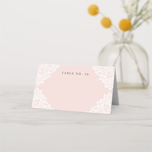 Vintage Spitzen-Taufzelt-Platzkarten Platzkarte (Vorderseite)