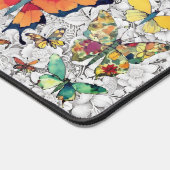 Vintage Spitzen- und Blumenmuster Schmetterlinge Schreibtischunterlage (Ecke)