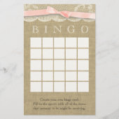 Vintage Spitzen- und Bow-Duschbingo (Vorderseite)