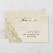 Vintage Spitzen- und Bugempfindlichkeit RSVP Karte (Vorne/Hinten)