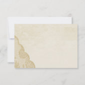 Vintage Spitzen- und Bugempfindlichkeit RSVP Karte (Rückseite)