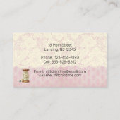 Vintage Spitzen- und Nähartikel Seamstress Visitenkarte (Rückseite)