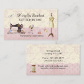 Vintage Spitzen- und Nähartikel Seamstress Visitenkarte (Vorne/Hinten)
