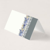 Vintage Spitzen und Perlen Platzkarte (Rückseite)