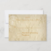 Vintage Spitzen und Perlen UAWG RSVP Karte (Rückseite)