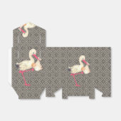 Vintage Spitzen- und Stork-Baby-Dusche Geschenkschachtel (Ungefaltet)