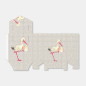 Vintage Spitzen- und Stork-Baby-Dusche Geschenkschachtel (Ungefaltet)