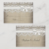 Vintage Spitzen- und Wäscheständer Rustikale Tisch Platzkarte (Vorne/Hinten)