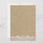 Vintage Spitzeneinladung Einladung (Rückseite)