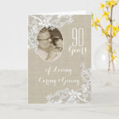 Vintage Spitzengestaltung mit Foto Karte (Gelbe Blume)