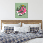 Vintage Spitzenkläger Leinwanddruck (Insitu (Schlafzimmer))