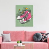 Vintage Spitzenkläger Leinwanddruck (Insitu (Wohnzimmer))