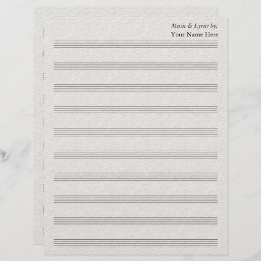 Vintage Spitzenlederlehre Leder Notenzettel 10 Sta (Vorne/Hinten)