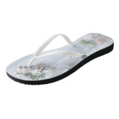 Vintage Spitzenmatron der Ehrenhochzeit Flip Flops Badesandalen (Schrägansicht)