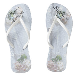 Vintage Spitzenmatron der Ehrenhochzeit Flip Flops Badesandalen