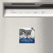 Vintage Spitzentechnik Save the Date Foto Sapphire Magnet (In Situ (Geschirrspüler))