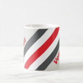 Vintage Split Wingtip Stripes with Name Kaffeetasse (Mittel)