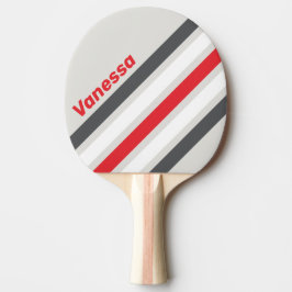 Vintage Split Wingtip Winklige Streifen mit Namen Tischtennis Schläger