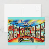 Vintage Spokane Washington Postkarte (Vorne/Hinten)