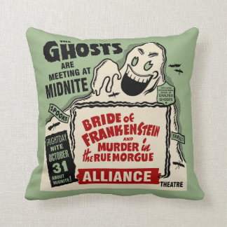 Vintage Spook-Show-Plakat-Kunst - Geister um Kissen