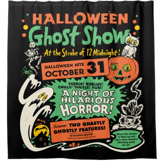 Vintage Spook Show Poster Shower Curtain Duschvorhang (Vorderseite)