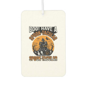 Vintage Spook-Tacular Halloween Gruselhaus-Shirt Autolufterfrischer