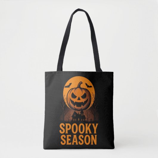 Vintage SPOOKSAISON Jack-O'-Lantern Halloween Tasche (Vorderseite)