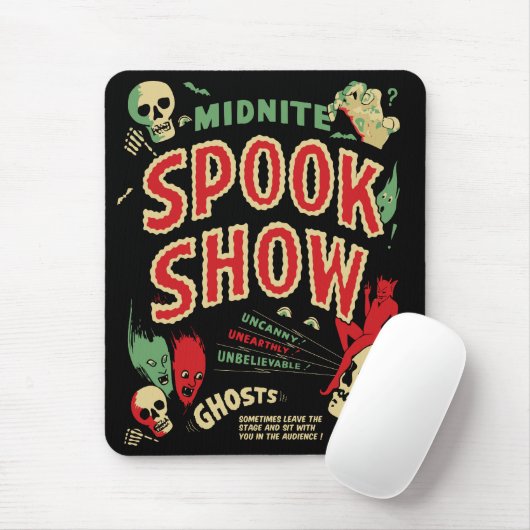 Vintage Spookshow Mausunterlage Mousepad (Mit Mouse)