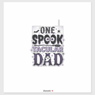 Vintage Spooktacular Dad Halloween-Shirt-Design_1 Aufkleber