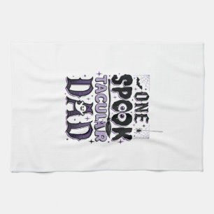 Vintage Spooktacular Dad Halloween-Shirt-Design_1 Geschirrtuch