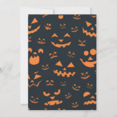 Vintage Spooky Pumpkin Head Halloween Bash Invitat Einladung (Rückseite)