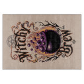 Vintage Spooky Script Halloween Theme Hexenboard Schneidebrett (Vorderseite)