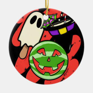 Vintage Spooky Summerween Wassermelone - Spooky Su Keramik Ornament