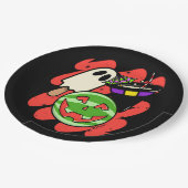 Vintage Spooky Summerween Wassermelone - Spooky Su Pappteller (Schrägansicht)