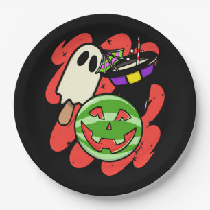 Vintage Spooky Summerween Wassermelone - Spooky Su Pappteller