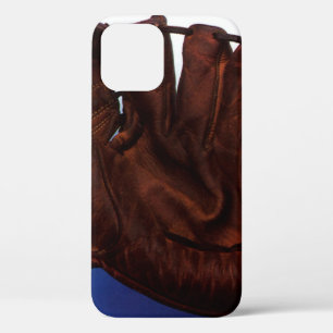Vintage-Sport, antikes Leder-Baseballhandschuh iPhone 12 Hülle