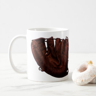 Vintage-Sport, antikes Leder-Baseballhandschuh Kaffeetasse