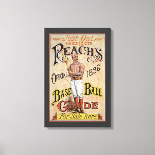 Vintage-Sport Baseball, Cover Art von Reach's Guid Leinwanddruck