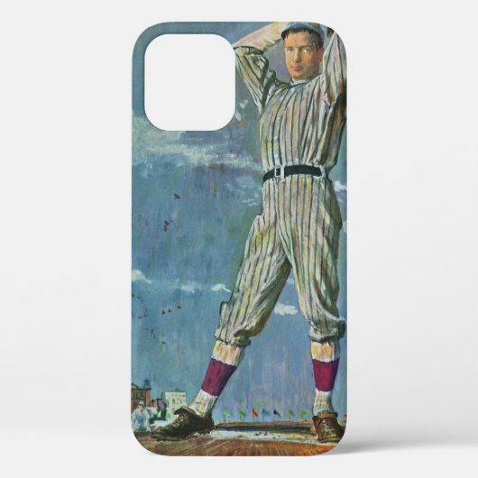 Vintage-Sport Baseball, Pitcher im Baseballspiel Case-Mate iPhone Hülle (Rückseite)