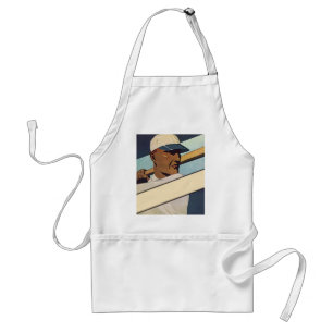 Vintage-Sport Baseball-Schlagmann, stilisierte Kun Schürze