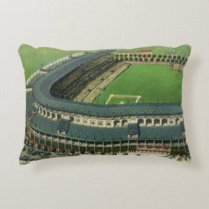 Vintage-Sport Baseball-Stadion, Luftansicht Dekokissen
