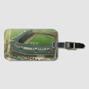Vintage-Sport Baseball-Stadion, Luftansicht Gepäckanhänger