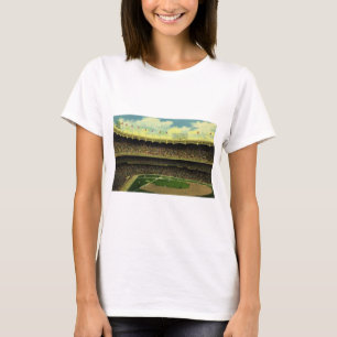 Vintage-Sport Baseball-Stadion mit Menschenmengen T-Shirt