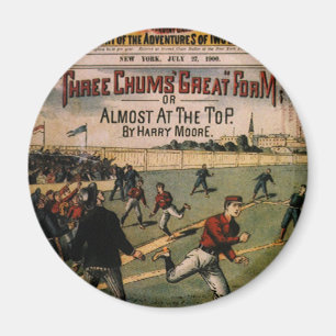 Vintage-Sport-Baseball-Three Chums-Magazincover Magnet